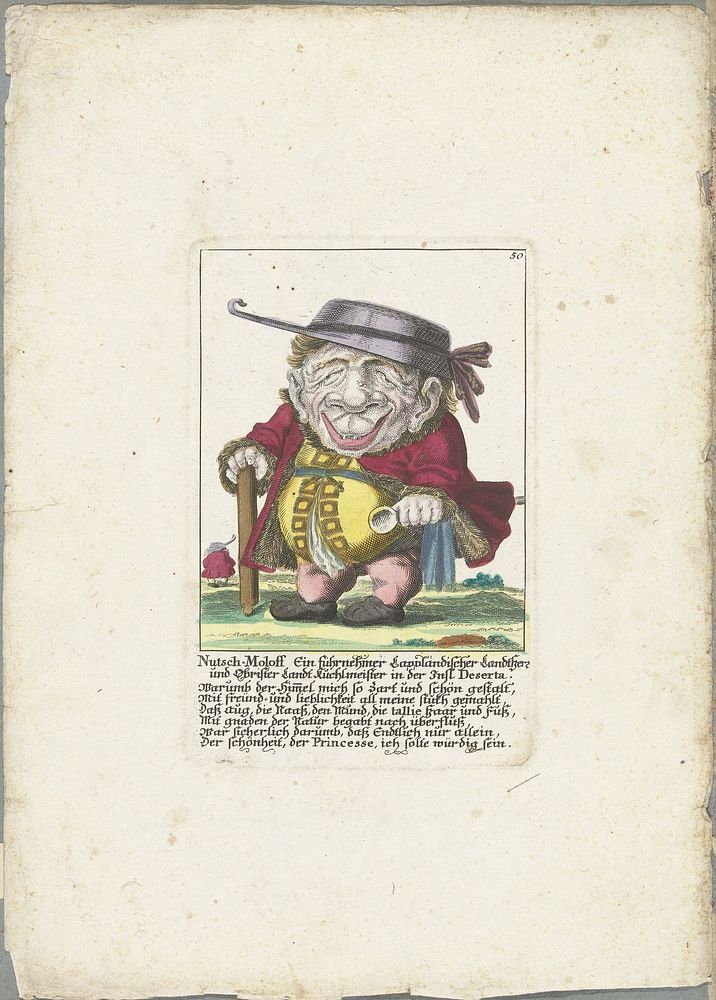 Karikatuur van Nutsch-Moloff (1705 - 1715) by Martin Engelbrecht