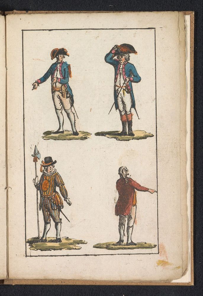 Kapitein ter zee en ter land / Hellebaardier en page, 1792 (1792) by anonymous
