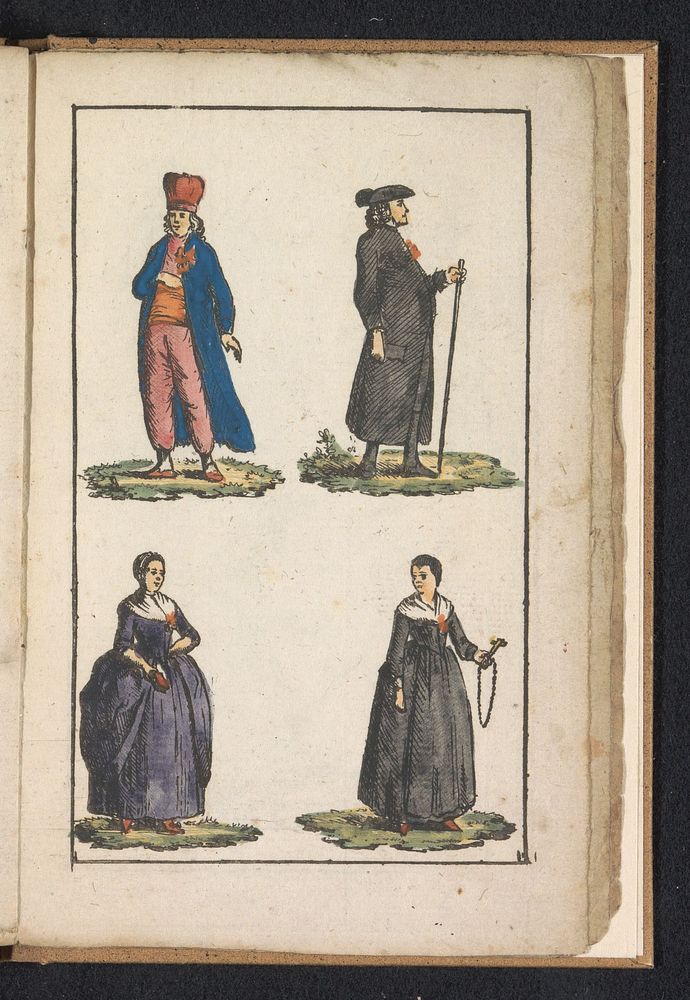 Perzische koopman en Roomse pastoor / Menniste en Roomse zuster, 1792 (1792) by anonymous