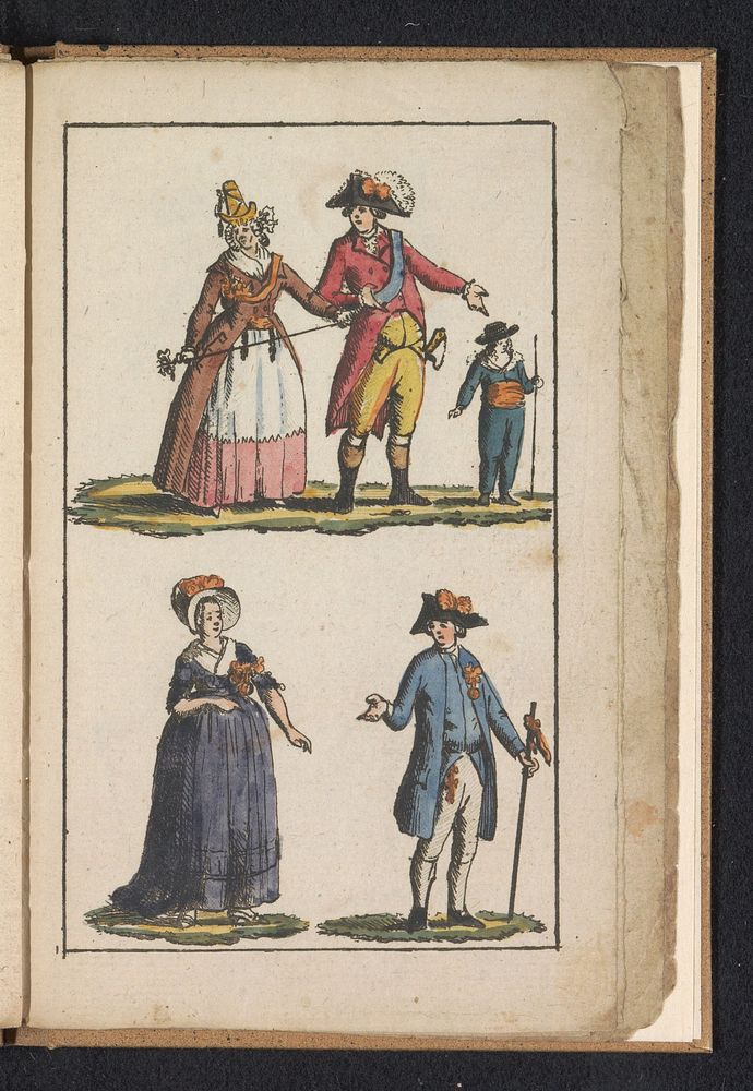 Engelse lord en lady / Deftige burgers, 1792 (1792) by anonymous