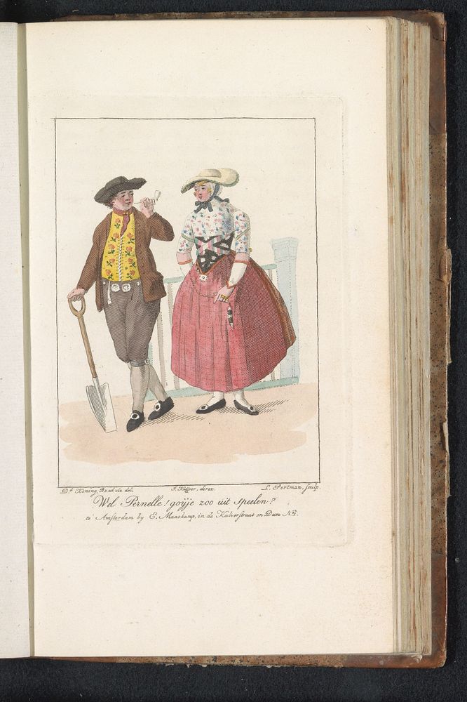 Man en vrouw van Zuid-Beveland (1807) by Ludwig Gottlieb Portman, D Bz de Koning, Jacques Kuyper and Evert Maaskamp