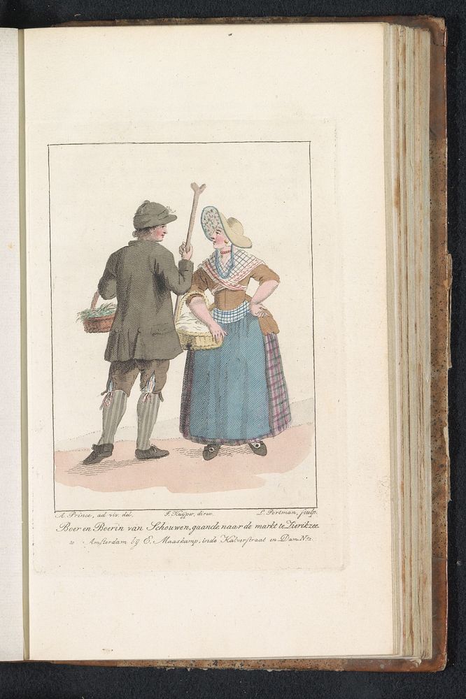 Man en vrouw van Schouwen (1807) by Ludwig Gottlieb Portman, Adriaan Prince, Jacques Kuyper and Evert Maaskamp
