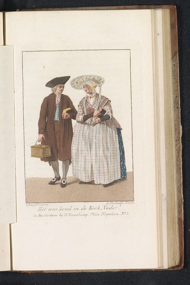 Vissersechtpaar uit Friesland (1812) by Ludwig Gottlieb Portman, C F Bounach, Jacques Kuyper and Evert Maaskamp