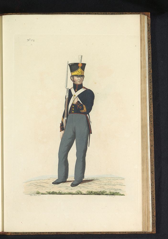 Fuselier van het Garnizoen Bataillon (1823) by Antoni Zürcher, Bartholomeus Johannes van Hove, Jan Frederik Teupken…