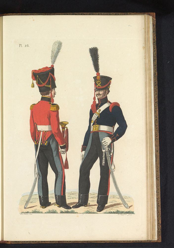 Kanonnier en Trompetter, te voet, Rijdende Artillerie (1823) by Dirk Sluyter, Bartholomeus Johannes van Hove, Jan Frederik…