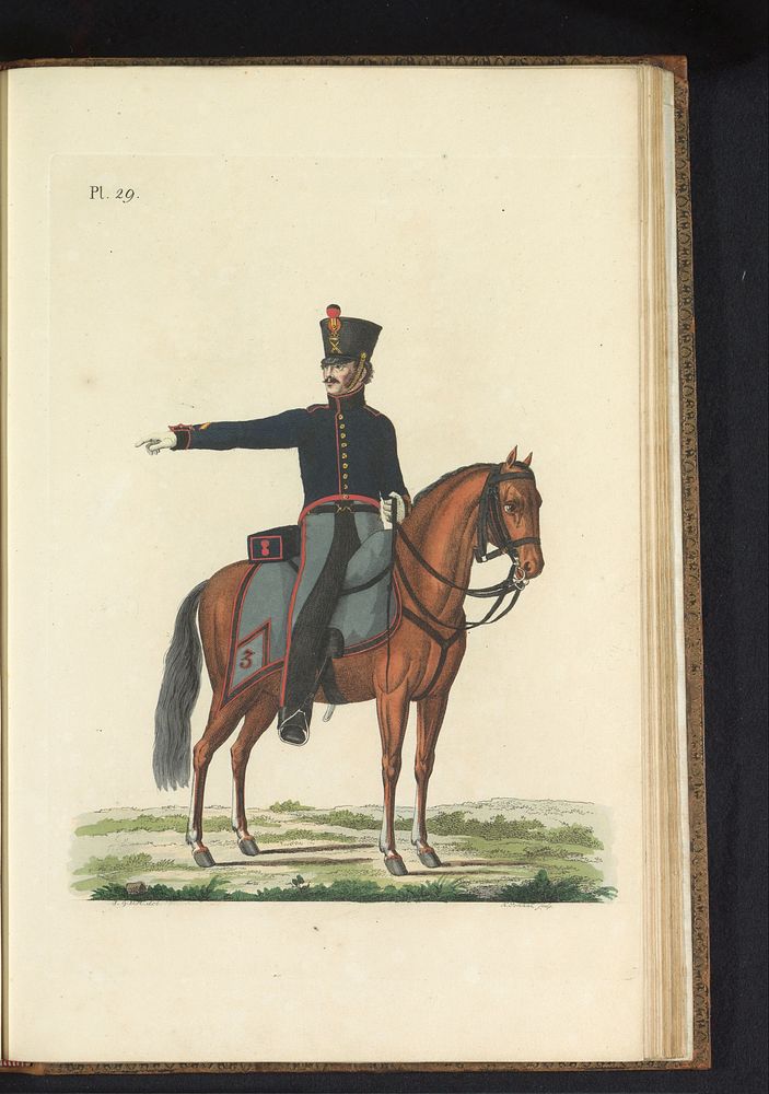 Wachtmeester, te paard, Artillerie-Trein (1823) by K Portman, J en VH, Jan Frederik Teupken, Gebroeders van Cleef and…
