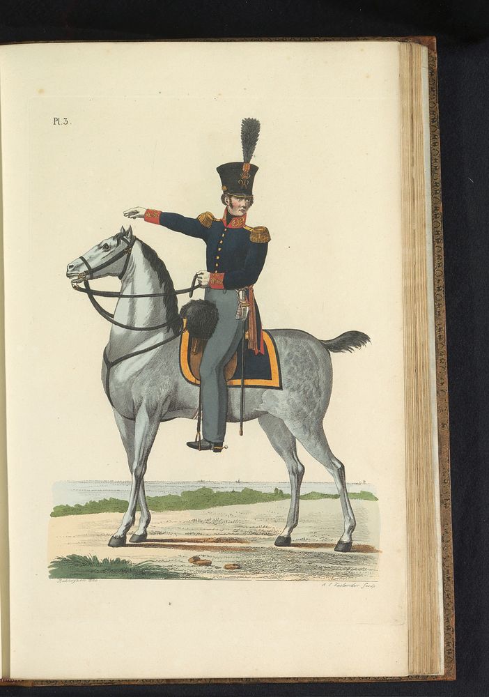 Kolonel van den Generalen Staf, (te paard) (1823) by Abraham Lion Zeelander, Bakhuijzen, Jan Frederik Teupken, Gebroeders…
