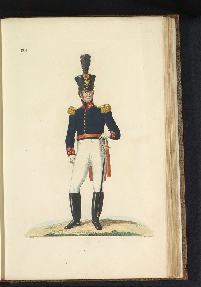 Luitenant-Kolonel van den Generaal-Kwartiermeester Staf, in gala tenue (1823) by Dirk Sluyter, Nicolaus Heideloff, Jan…