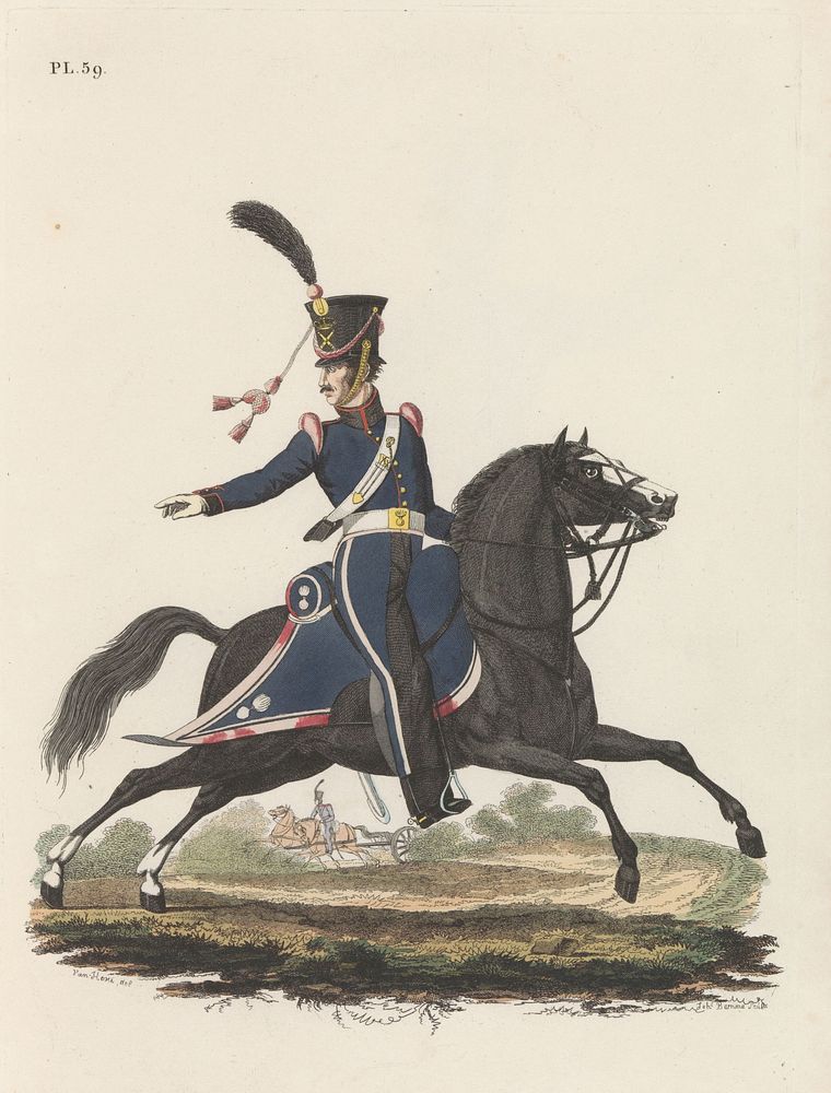 Kanonnier, te paard, der Rijdende Artillerie (1826) by Joannes Bemme, Bartholomeus Johannes van Hove, Jan Frederik Teupken…