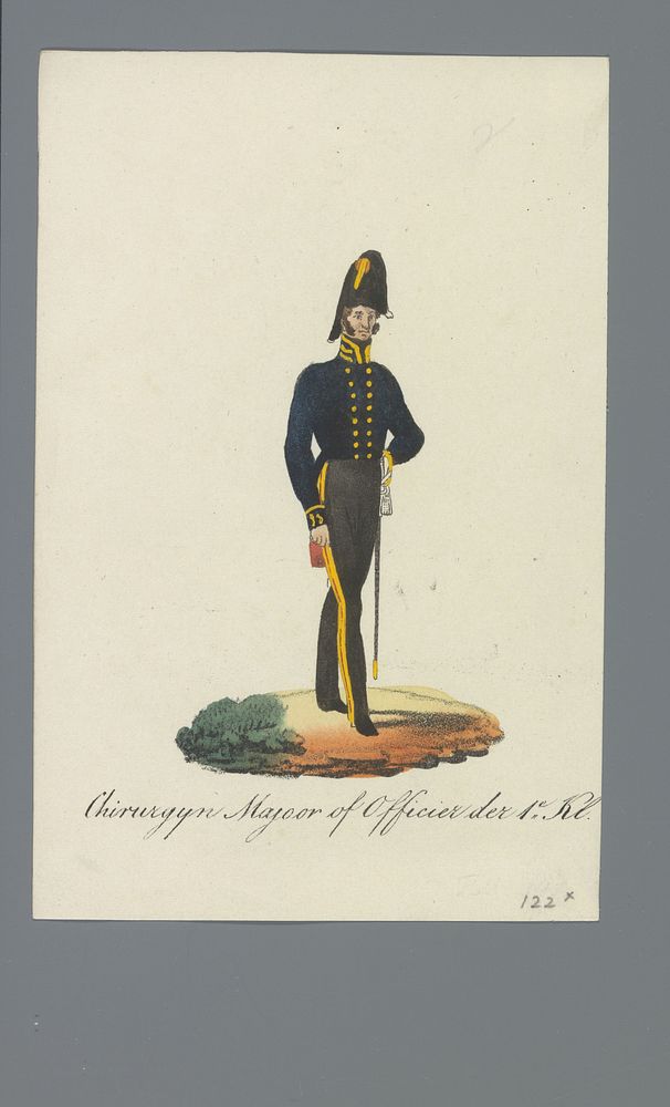 Chirurgijn Majoor of Officier der 1e Kl. (1835 - 1850) by Albertus Verhoesen and Johannes Paulus Houtman
