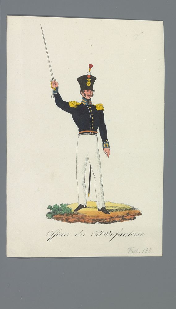 Officier der O.I. Infanterie (1835 - 1850) by Albertus Verhoesen and Johannes Paulus Houtman