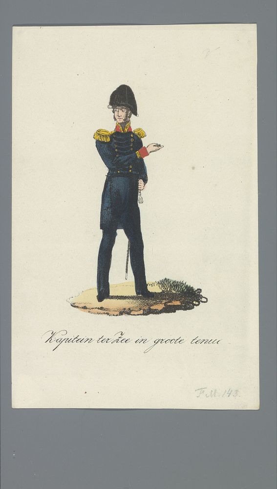 Kapitein ter Zee in groote tenue (1835 - 1850) by Albertus Verhoesen and Johannes Paulus Houtman