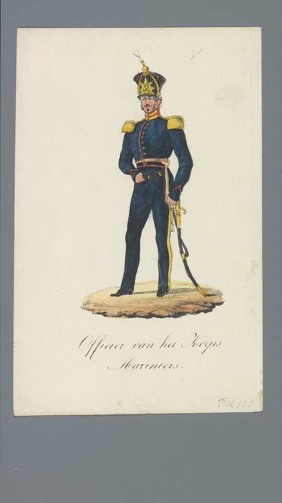 Officier van het Korps Mariniers (1835 - 1850) by Albertus Verhoesen and Johannes Paulus Houtman