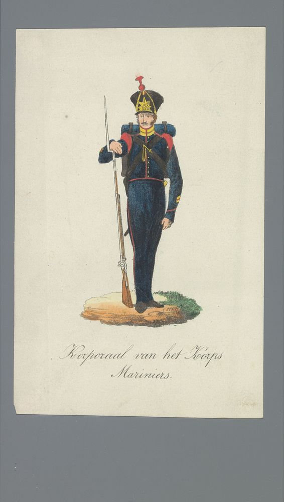 Korporaal van het Korps Mariniers (1835 - 1850) by Albertus Verhoesen and Johannes Paulus Houtman