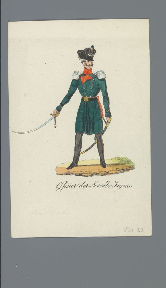 Officier der Noordbr. Jagers (1835 - 1850) by Albertus Verhoesen and Johannes Paulus Houtman
