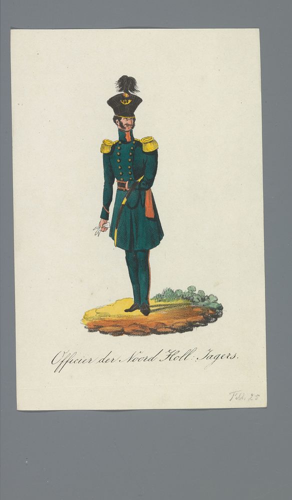 Officier der Noord Holl: Jagers (1835 - 1850) by Albertus Verhoesen and Johannes Paulus Houtman
