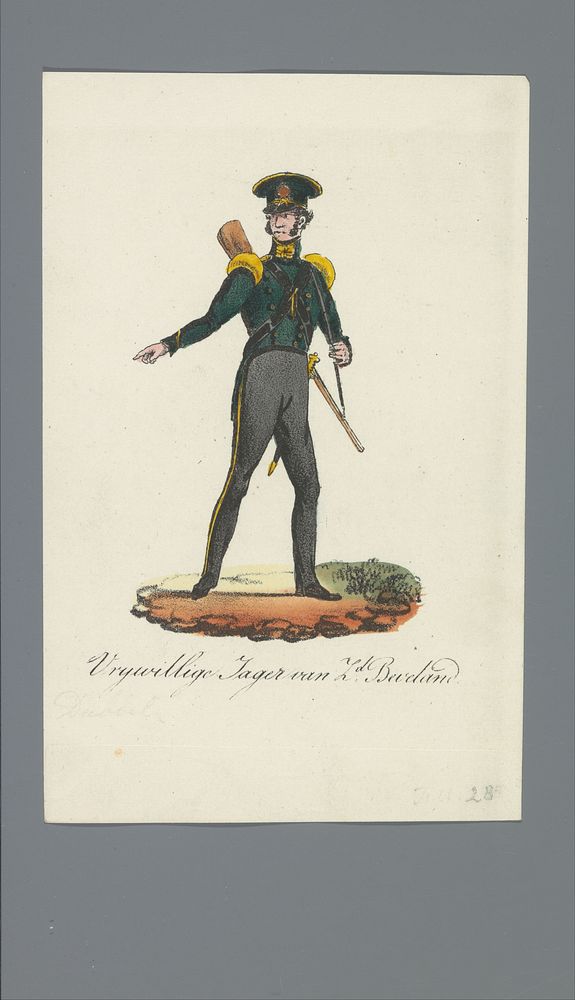 Vrijwillige Jager van Zd. Beveland (1835 - 1850) by Albertus Verhoesen and Johannes Paulus Houtman