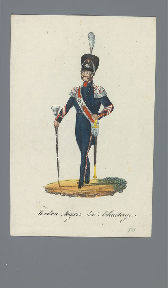 Tamboer Majoor der Schutterij (1835 - 1850) by Albertus Verhoesen and Johannes Paulus Houtman
