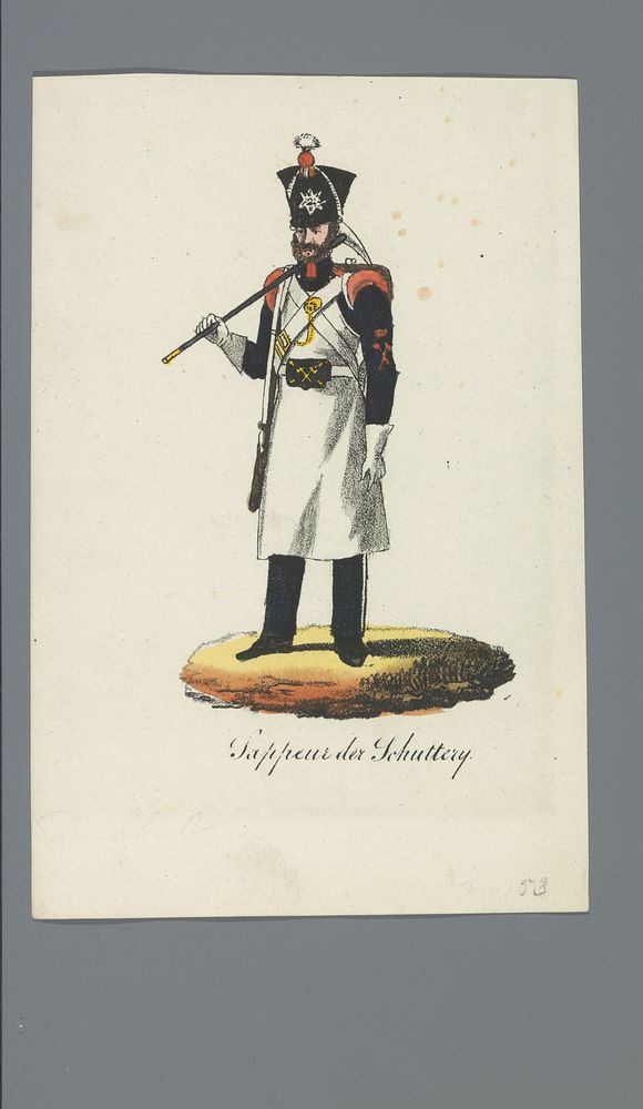 Sappeur der Schutterij (1835 - 1850) by Albertus Verhoesen and Johannes Paulus Houtman
