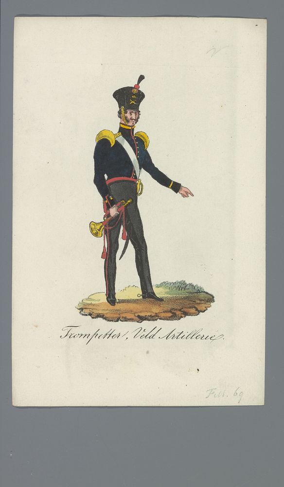 Trompetter, Veld Artillerie (1835 - 1850) by Albertus Verhoesen and Johannes Paulus Houtman