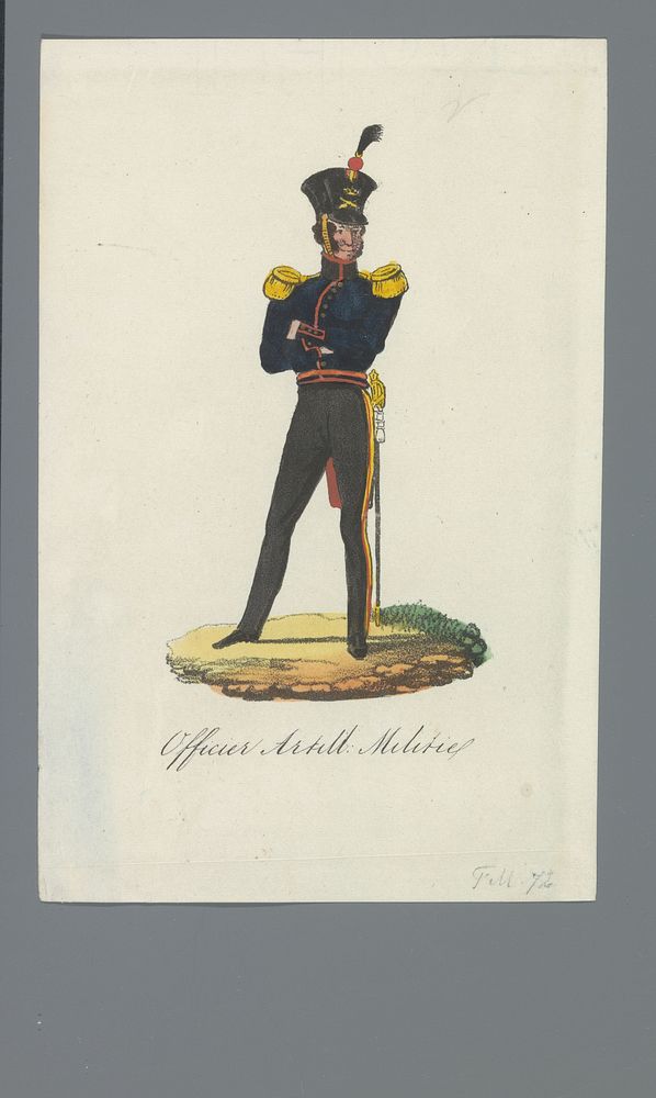 Officier Artill: Militie (1835 - 1850) by Albertus Verhoesen and Johannes Paulus Houtman