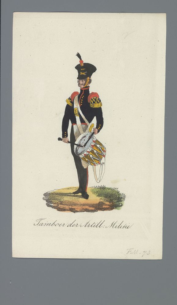 Tamboer der Artill: Militie (1835 - 1850) by Albertus Verhoesen and Johannes Paulus Houtman