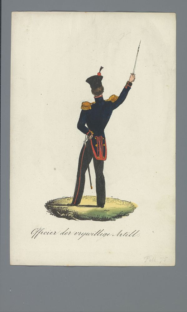 Officier der vrijwillige Artill: (1835 - 1850) by Albertus Verhoesen and Johannes Paulus Houtman