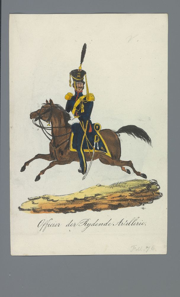 Officier der Rijdende Artillerie (1835 - 1850) by Albertus Verhoesen and Johannes Paulus Houtman
