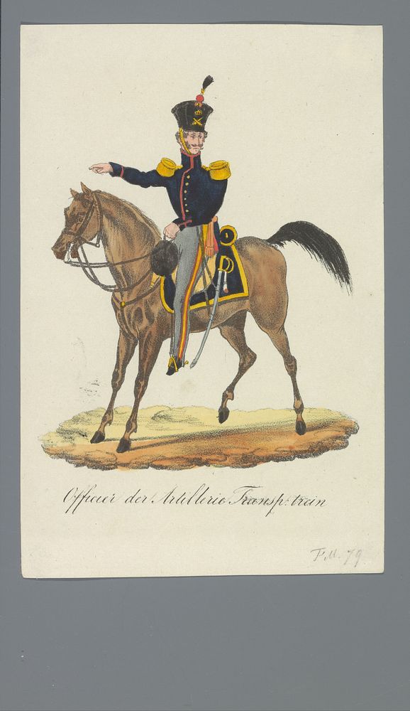 Officier der Artillerie Transp: trein (1835 - 1850) by Albertus Verhoesen and Johannes Paulus Houtman