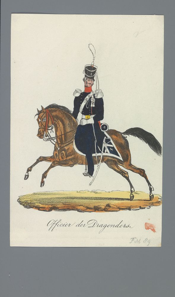 Officier der Dragonders (1835 - 1850) by Albertus Verhoesen and Johannes Paulus Houtman