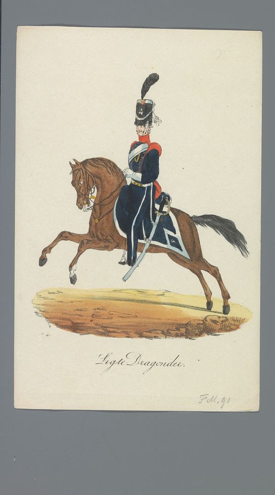 Ligte Dragonder (1835 - 1850) by Albertus Verhoesen and Johannes Paulus Houtman
