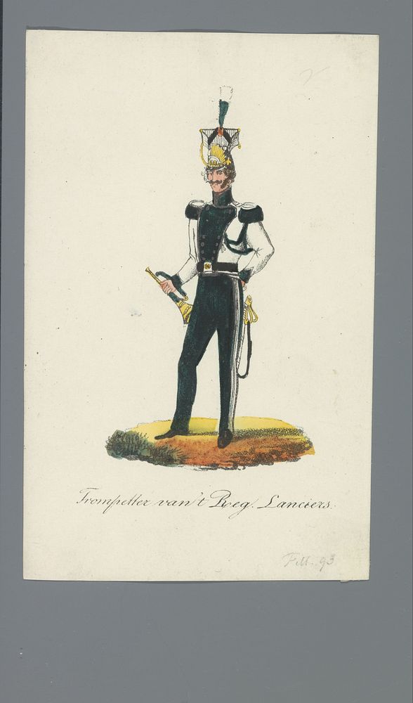 Trompetter van 't Reg. Lanciers (1835 - 1850) by Albertus Verhoesen and Johannes Paulus Houtman
