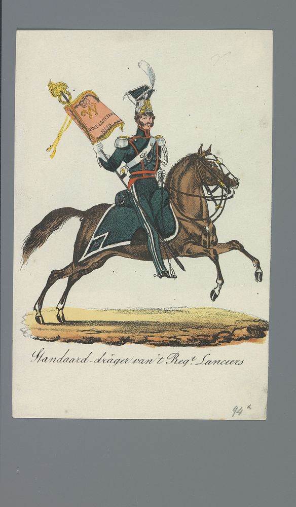 Standaard-drager van 't Reg.t Lanciers (1835 - 1850) by Albertus Verhoesen and Johannes Paulus Houtman