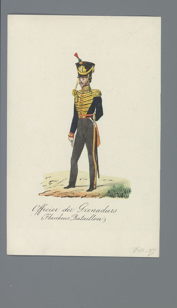 Officier der Grenadiers (Flankeur Bataillon) (1835 - 1850) by Albertus Verhoesen and Johannes Paulus Houtman