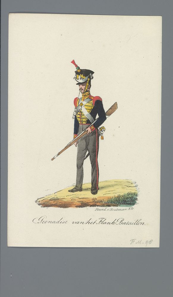 Grenadier van het Flank Bataillon (1835 - 1850) by Albertus Verhoesen and Johannes Paulus Houtman