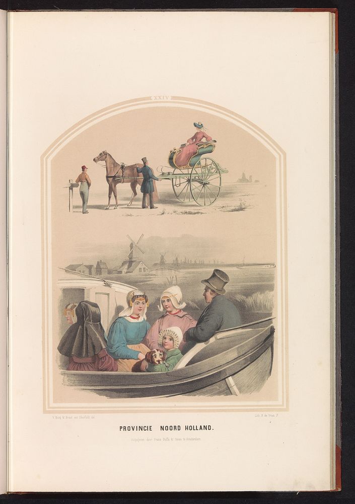 Klederdracht van Noord-Holland, 1857 (1857) by Ruurt de Vries, Jan Braet von Uberfeldt, Valentijn Bing and Frans Buffa en…