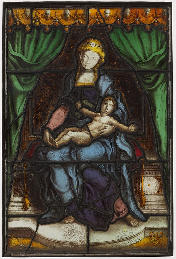 Ruit met  Madonna met Kind (c. 1525 - c. 1550) by Pieter Coecke van Aelst I