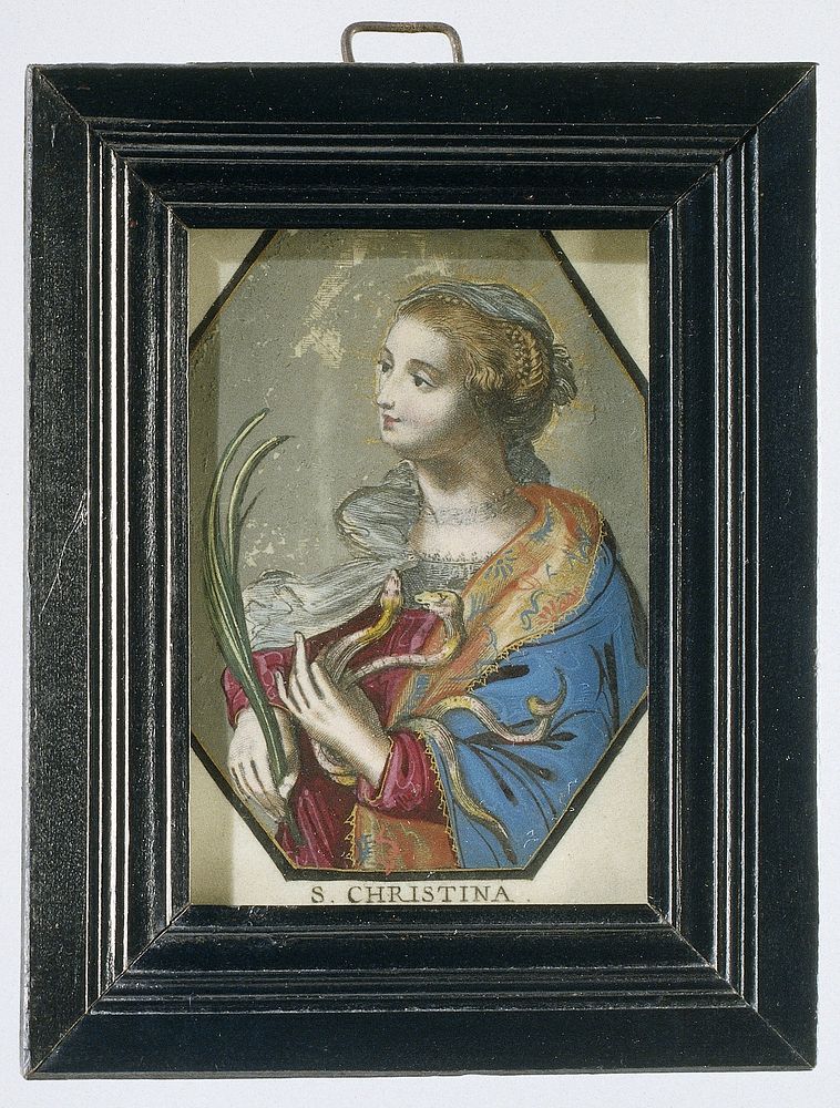 Prent met de voorstelling van de heilige Christina (c. 1650 - c. 1700) by anonymous
