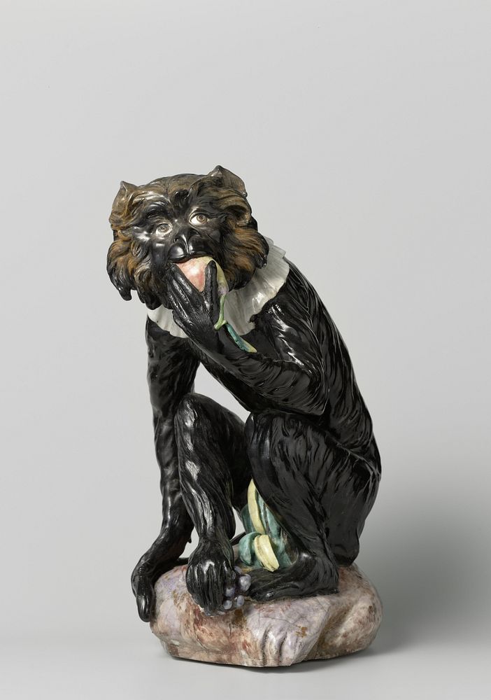 Monkey (c. 1731 - c. 1733) by Meissener Porzellan Manufaktur and Johann Gottlieb Kirchner