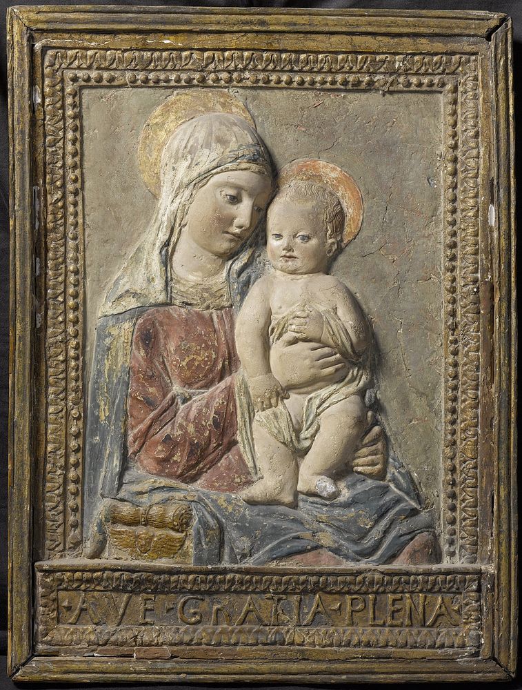 Maria met kind, kniestuk (c. 1500) by A Rosselino