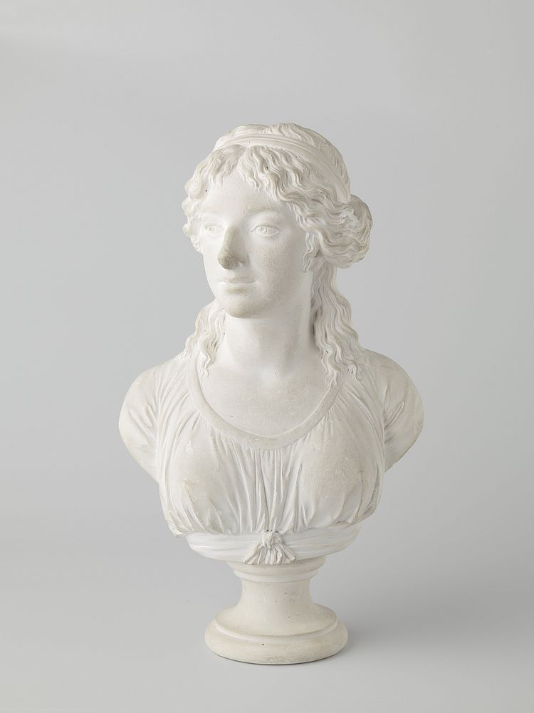 Borstbeeld van een jonge vrouw, mogelijk Auguste-Louise-Therese Roland (1798) by Philippe Laurent Roland