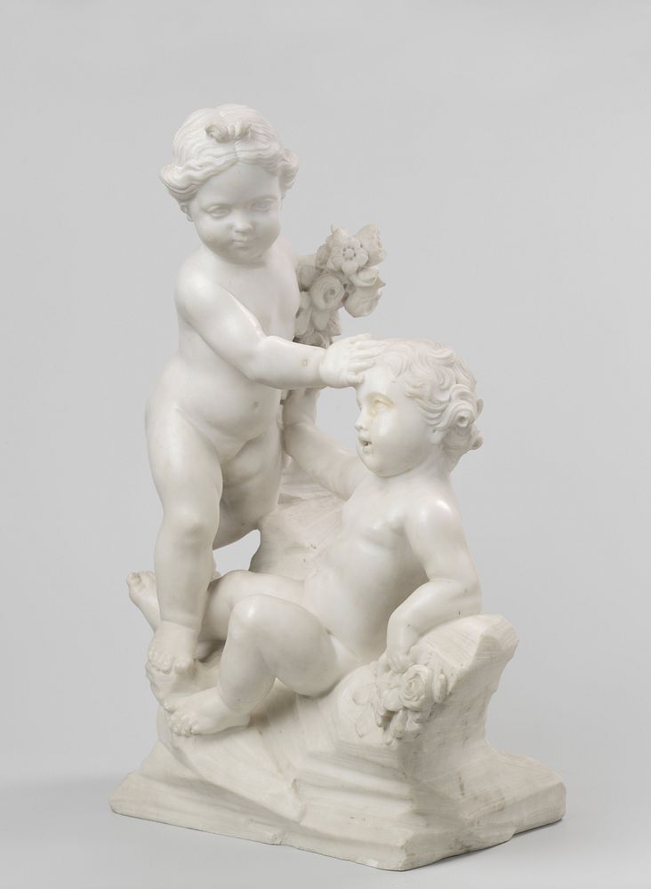 A Boy and Girl Playing, Allegory of Spring? (1740 - 1800) by Giuseppe Sanmartino and Michiel Emanuel Shee