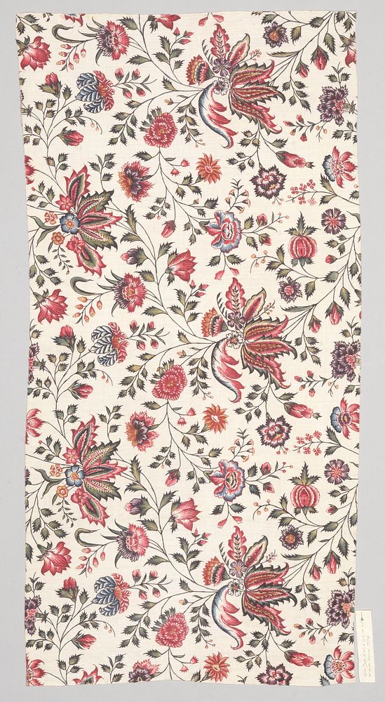 Sits met een patroon van bloeiende twijgen (c. 1750 - c. 1775)