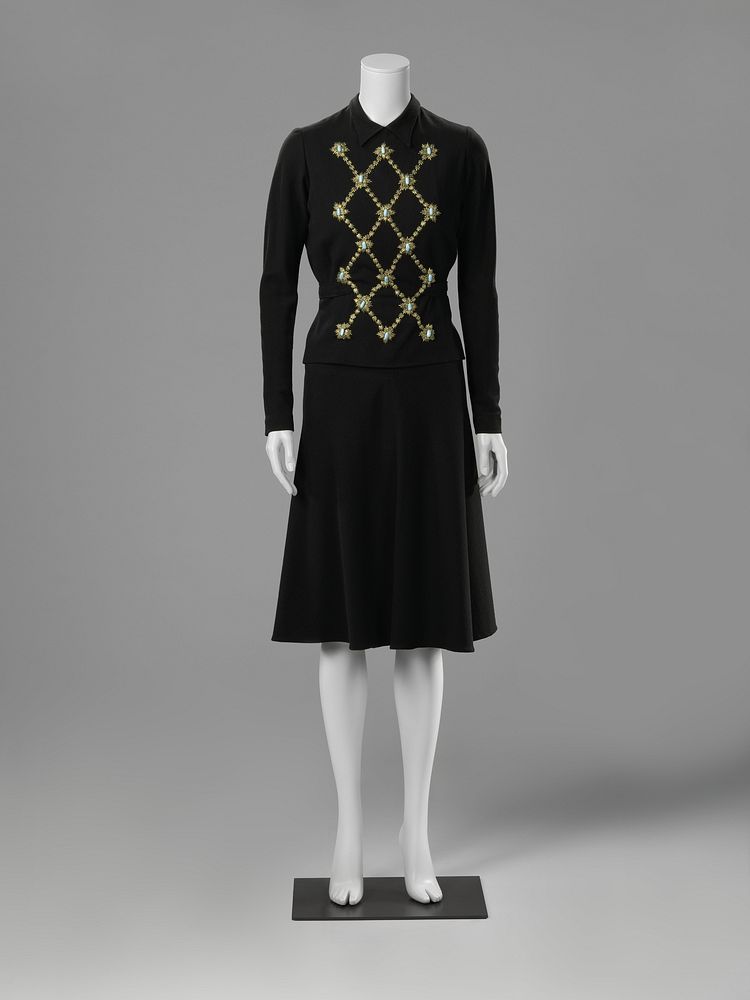 Skirt and Bodice with Beaded Decoration (c. 1938 - c. 1939) by Denise Vandervelde Borgeaud and Jeanne Lanvin