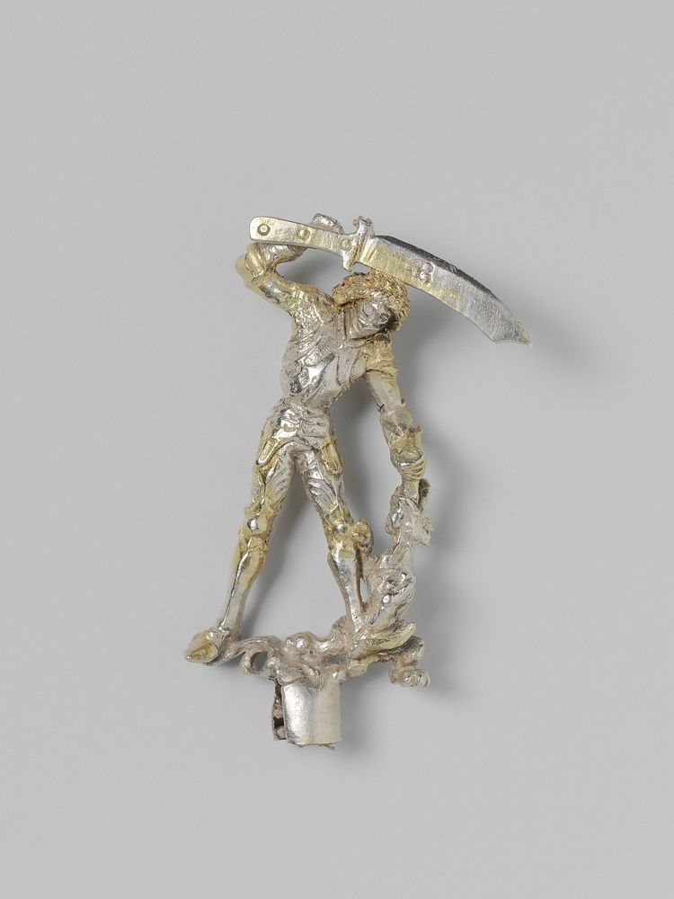 Beeld van gegoten zilver, voorstellende Sint Joris met de draak (c. 1480 - c. 1500) by anonymous