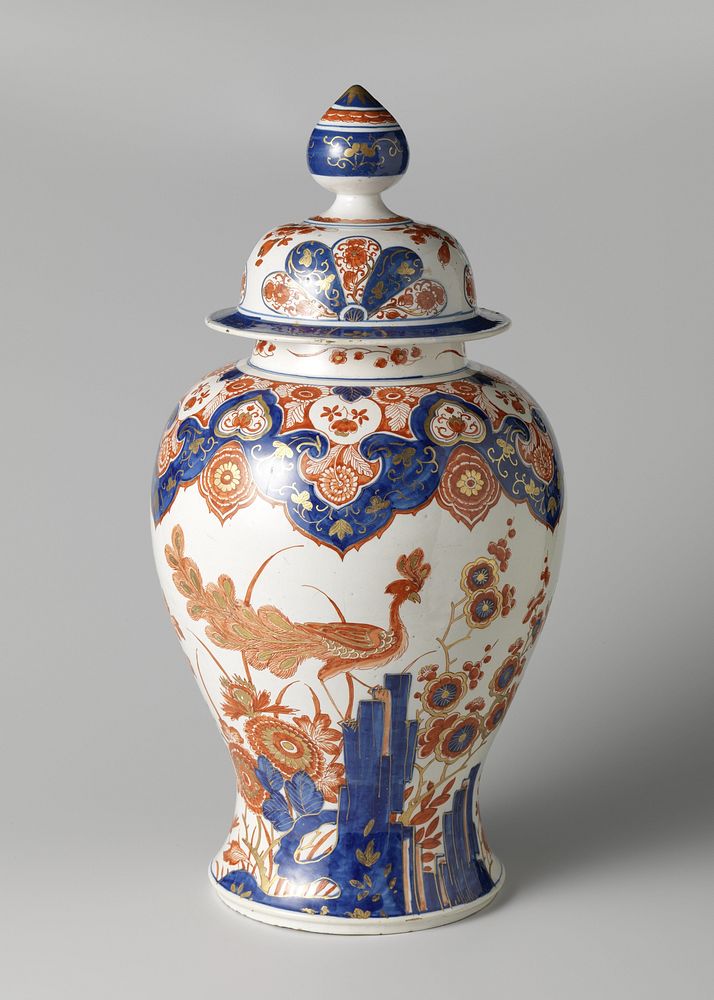 Lidded jar (c. 1700 - c. 1715) by anonymous