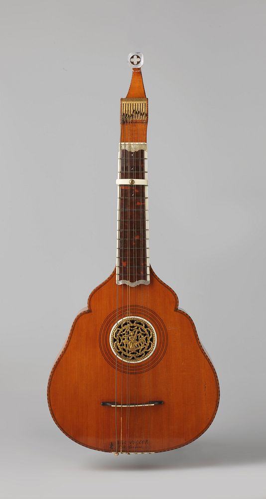 English Guitar, John and Gerard Vogler (active 1777-1785), London, c. 1780, spruce, maple, ebony, metal, ivory, mother-of…