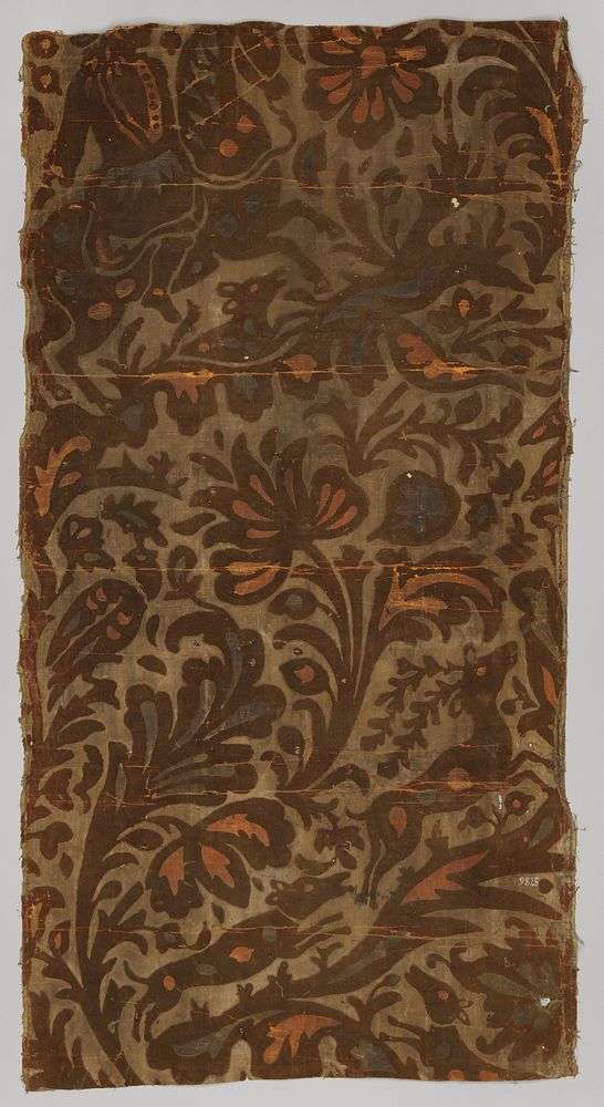 Baan veloutébehang (c. 1700 - c. 1750) by anonymous and anonymous