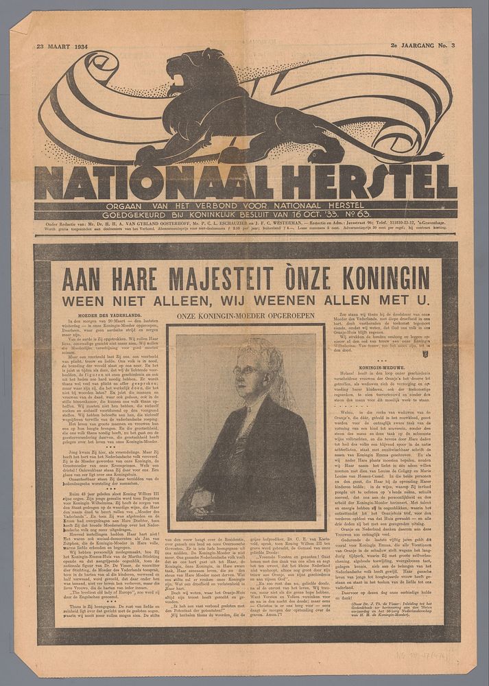 Nationaal Herstel (1934) by Verbond voor Nationaal Herstel