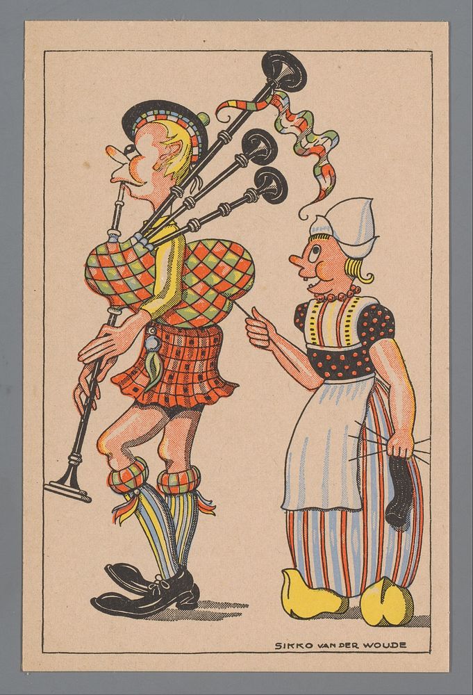 Picture post card (1945) by Sikko van der Woude and Sima